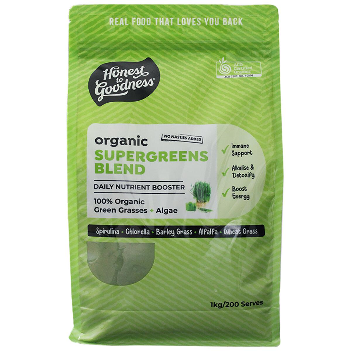 Honest to Goodness Organic Supergreens Blend Powder 1kg
