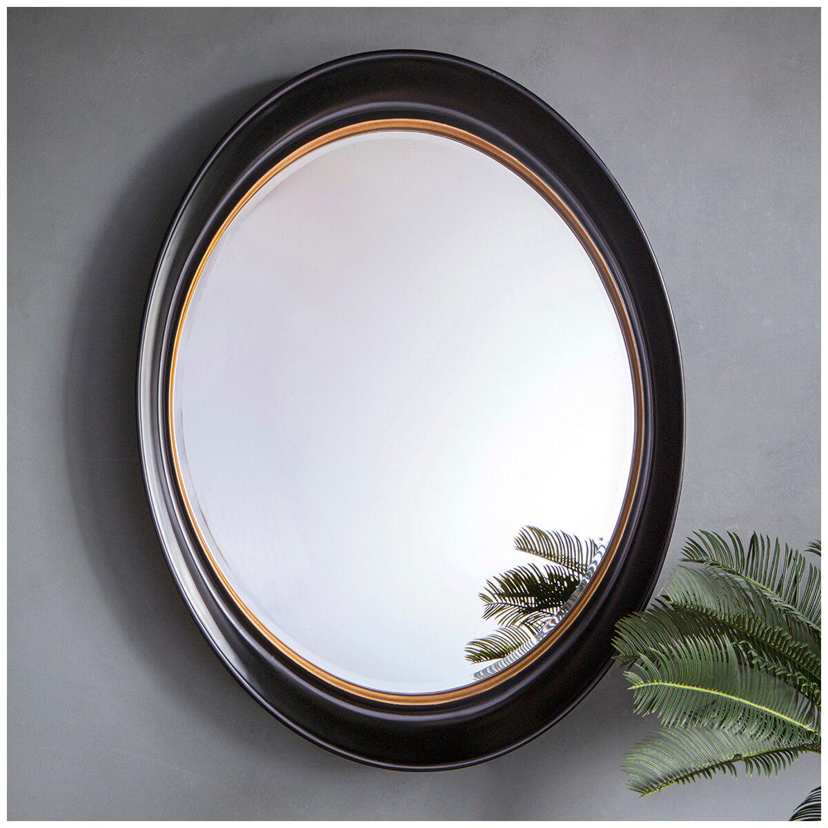 Hudson Living Fiddock Mirror Black and Gold 770 x 1000mm