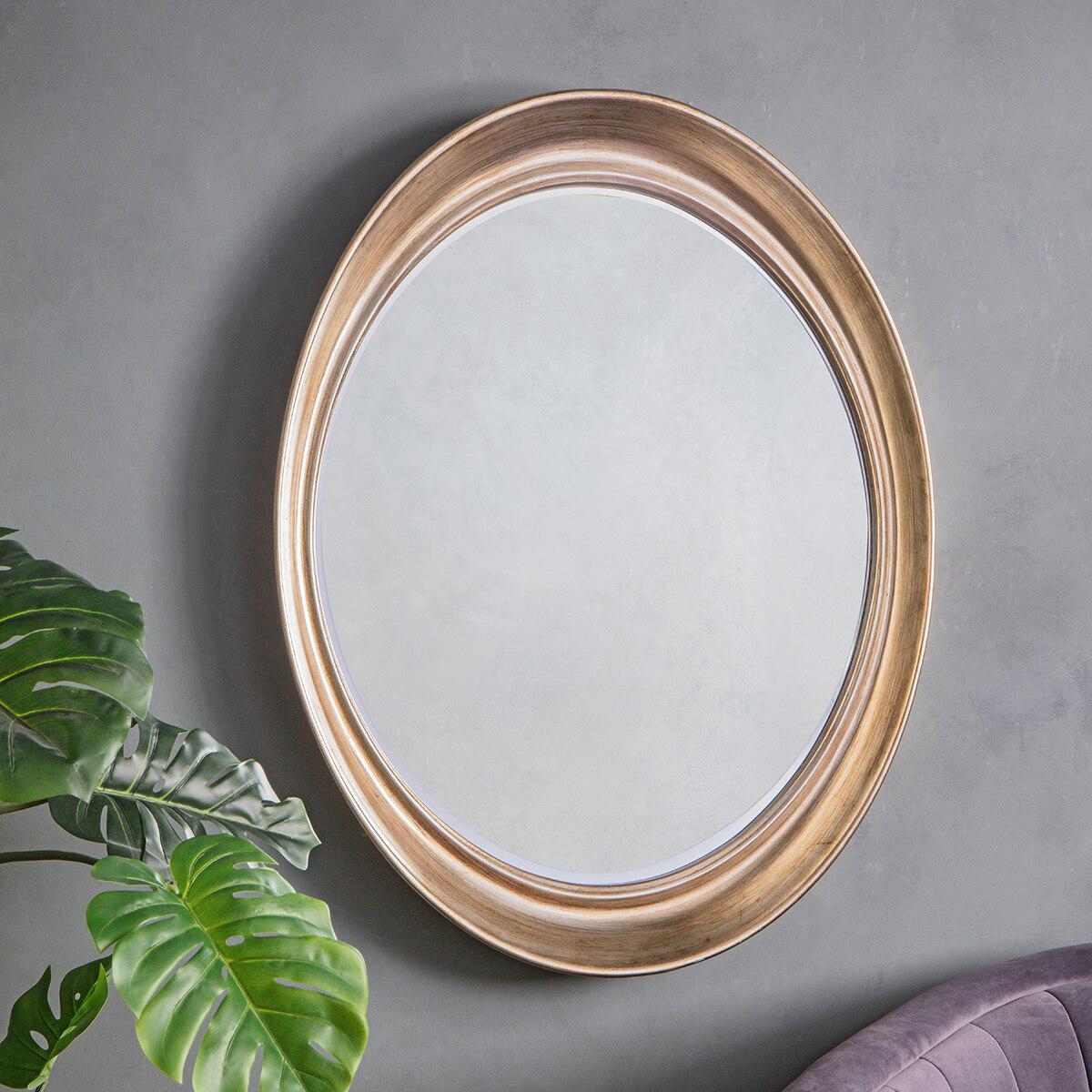 Hudson Living Fiddock Mirror Champagne Silver 770 x 1000mm