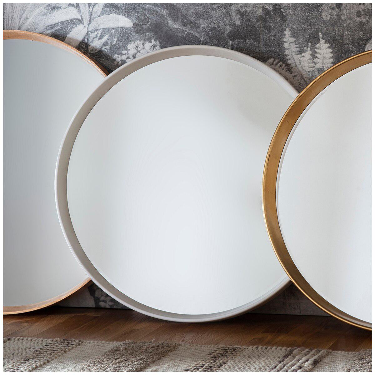 Hudson Living Harvey Round Mirror 950 x 950 mm Silver