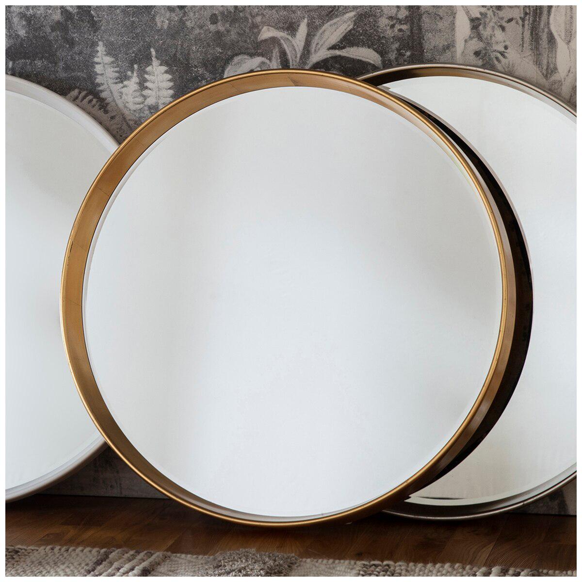 Hudson Living Harvey Round Mirror 950 x 950 mm Gold
