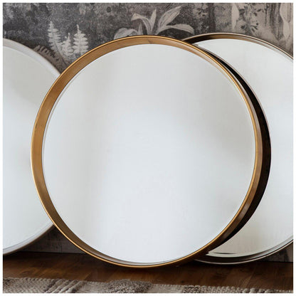 Hudson Living Harvey Round Mirror 950 x 950 mm Gold