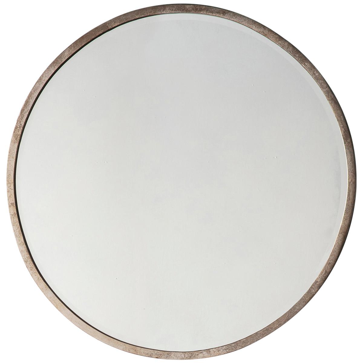 Hudson Living Higgins Round Antique Silver Mirror 800 x 800mm