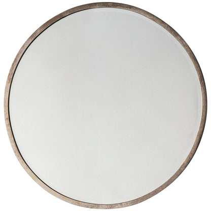 Hudson Living Higgins Round Antique Silver Mirror 800 x 800mm