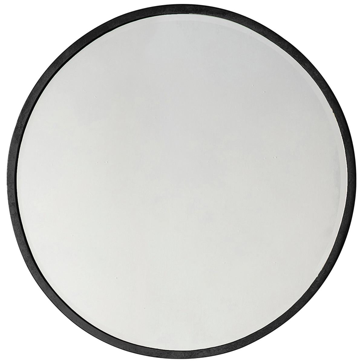 Hudson Living Higgins Round Mirror Black 600 x 600mm