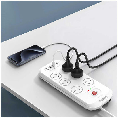 Huntkey 6 Outlets Surge Protector Powerboard 2 Pack SAC607C