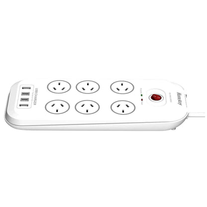 Huntkey 6 Outlets Surge Protector Powerboard 2 Pack SAC607C
