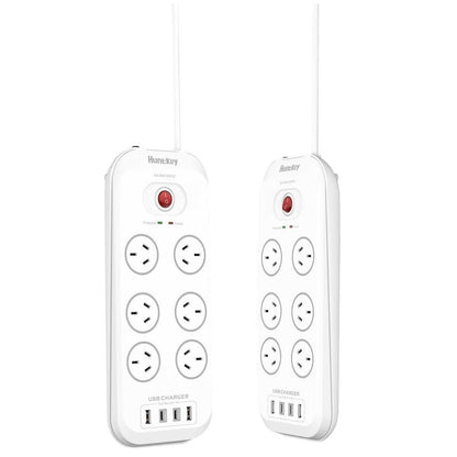 Huntkey 6 Outlets Surge Protector Powerboard 2 Pack SAC607C