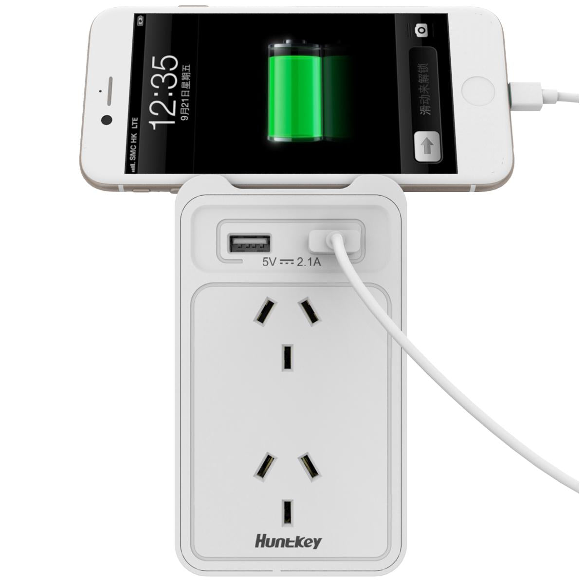 Huntkey Wall Charger with 2AC and 2 USB ports 2 Pack