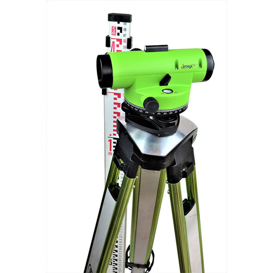 IMEX LAR 28 Magnification Auto Level w Tripod and 5m Staff 012-ILAR28S