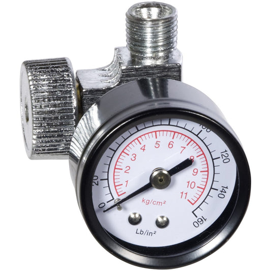 IRONAIR 1 4 BSP WITH GAUGE Regulator Air Pressure In Line SA2001A