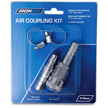 IRONAIR ONE TOUCH 1 2inch Nitto Style Air Coupler Kit 4pc SA4418S2