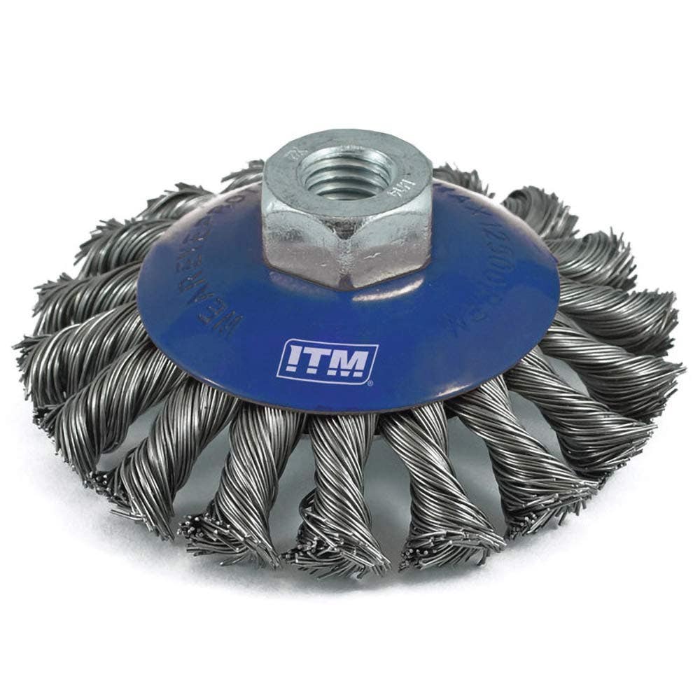 ITM 100mm Multi Thread Twist Knot Bevel Steel Brush TM7002-110