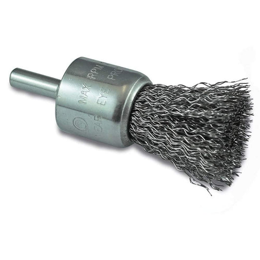 ITM 12mm 1 4 Round Shank Crimp Wire End Steel Brush TM7013-012