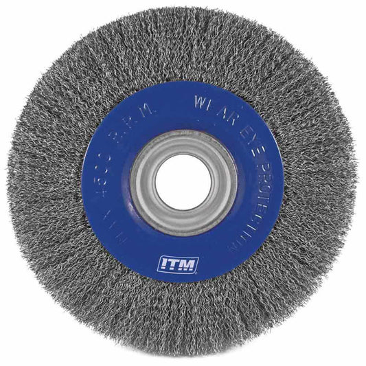 ITM 200mm x 20mm Multi Bore Crimp Wire Wheel Stainless Steel Brush TM7012-220