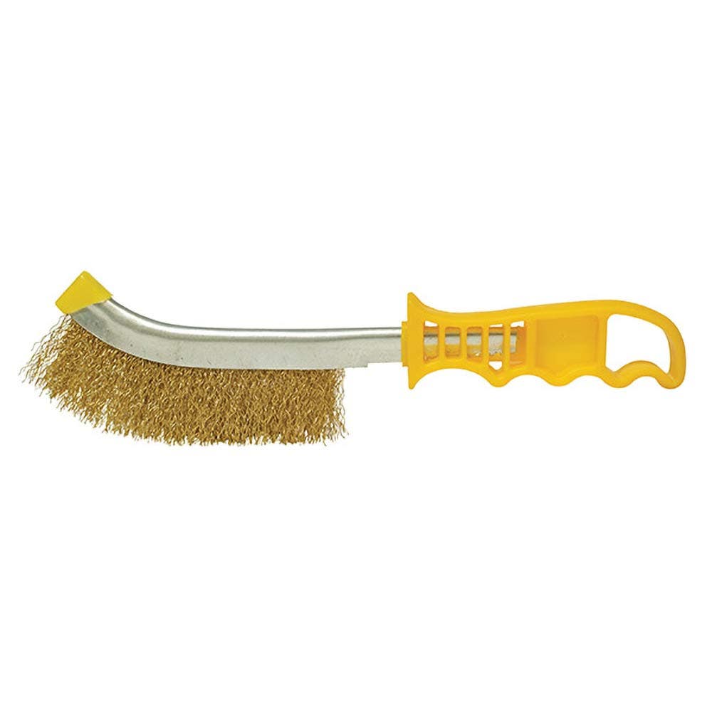 ITM Brass Hand Wire Scratch Brush w Plastic Handle TM7040-003