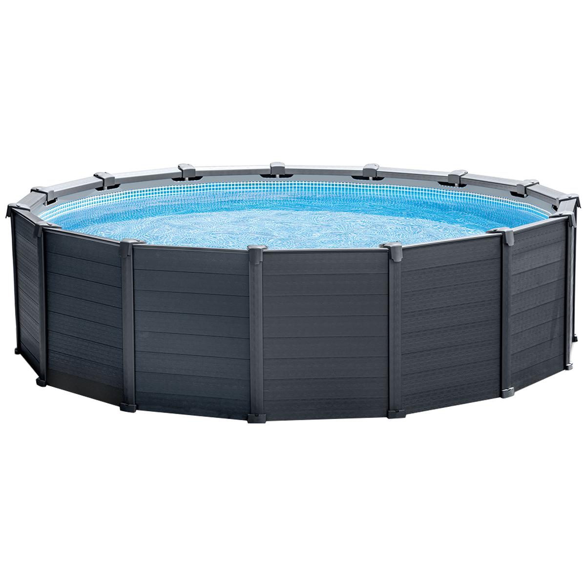 Intex Graphite Grey Panel Pool 4.78 x 1.24M