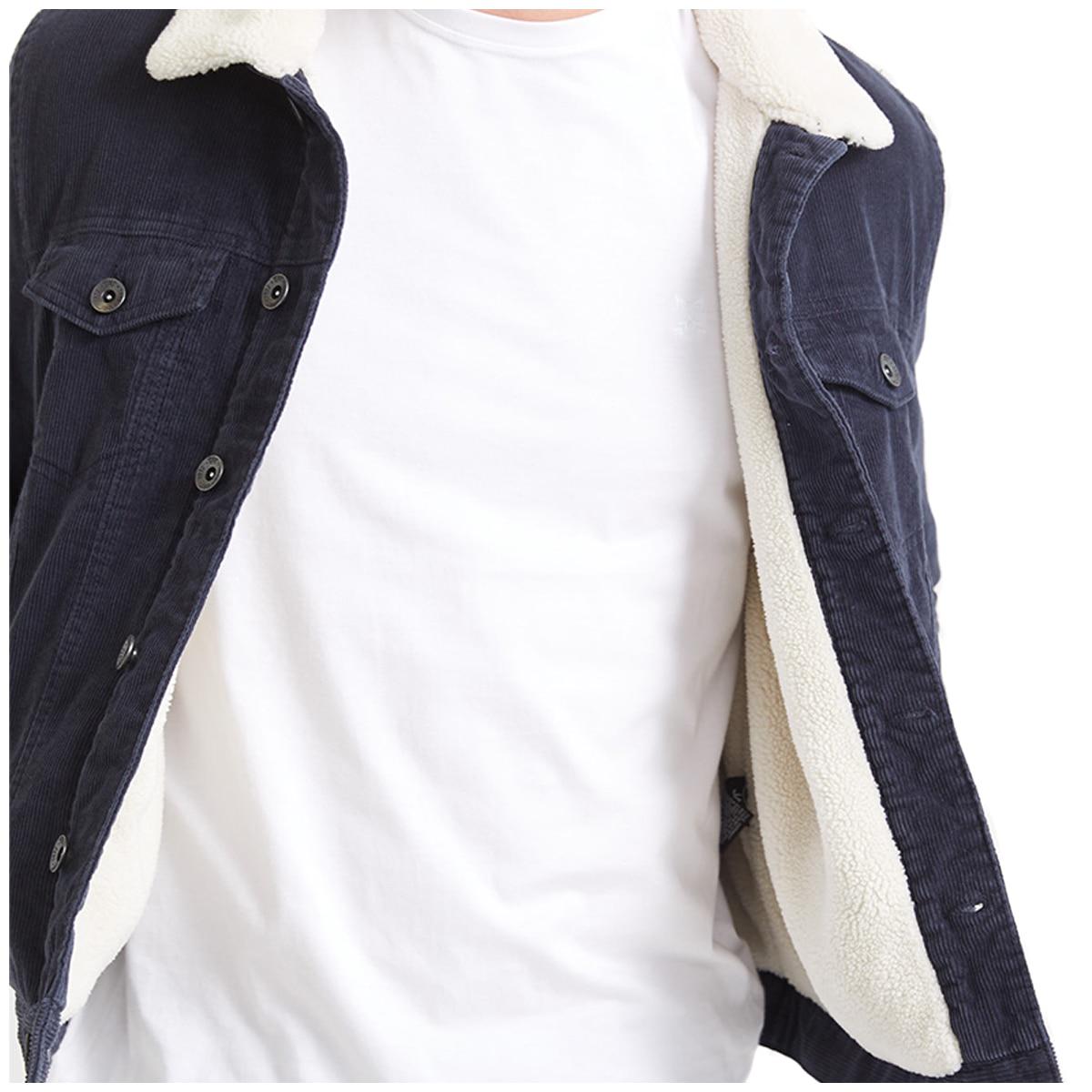 JAG Men's Cord Sherpa Jacket Navy