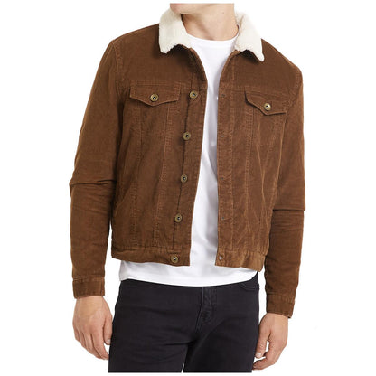 JAG Men's Cord Sherpa Jacket Navy