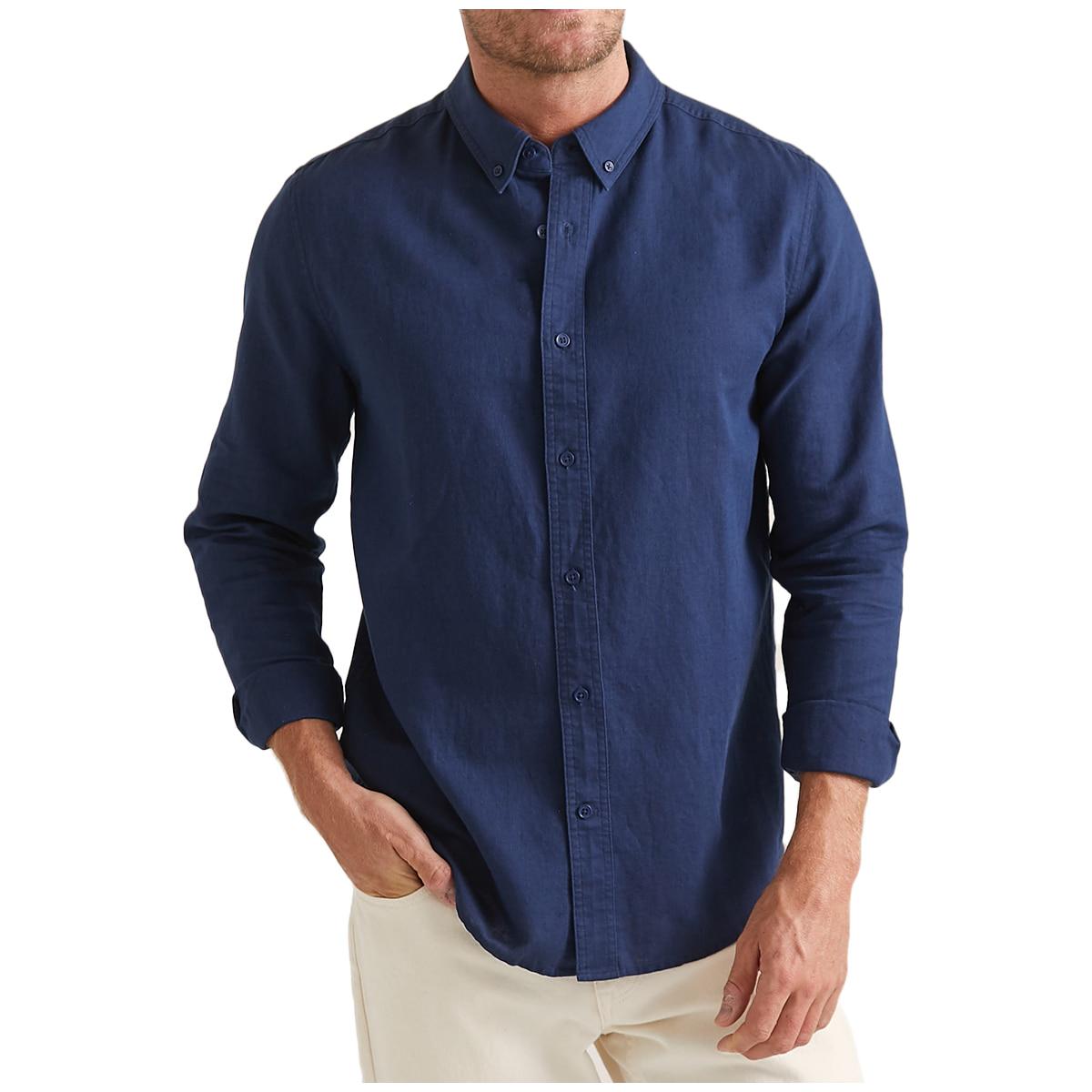 JAG Men's Linen Shirt Blue