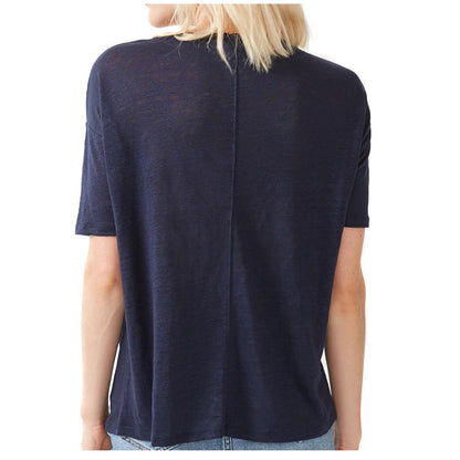 JAG Women's Ava Short Sleeve Linen Tee Navy
