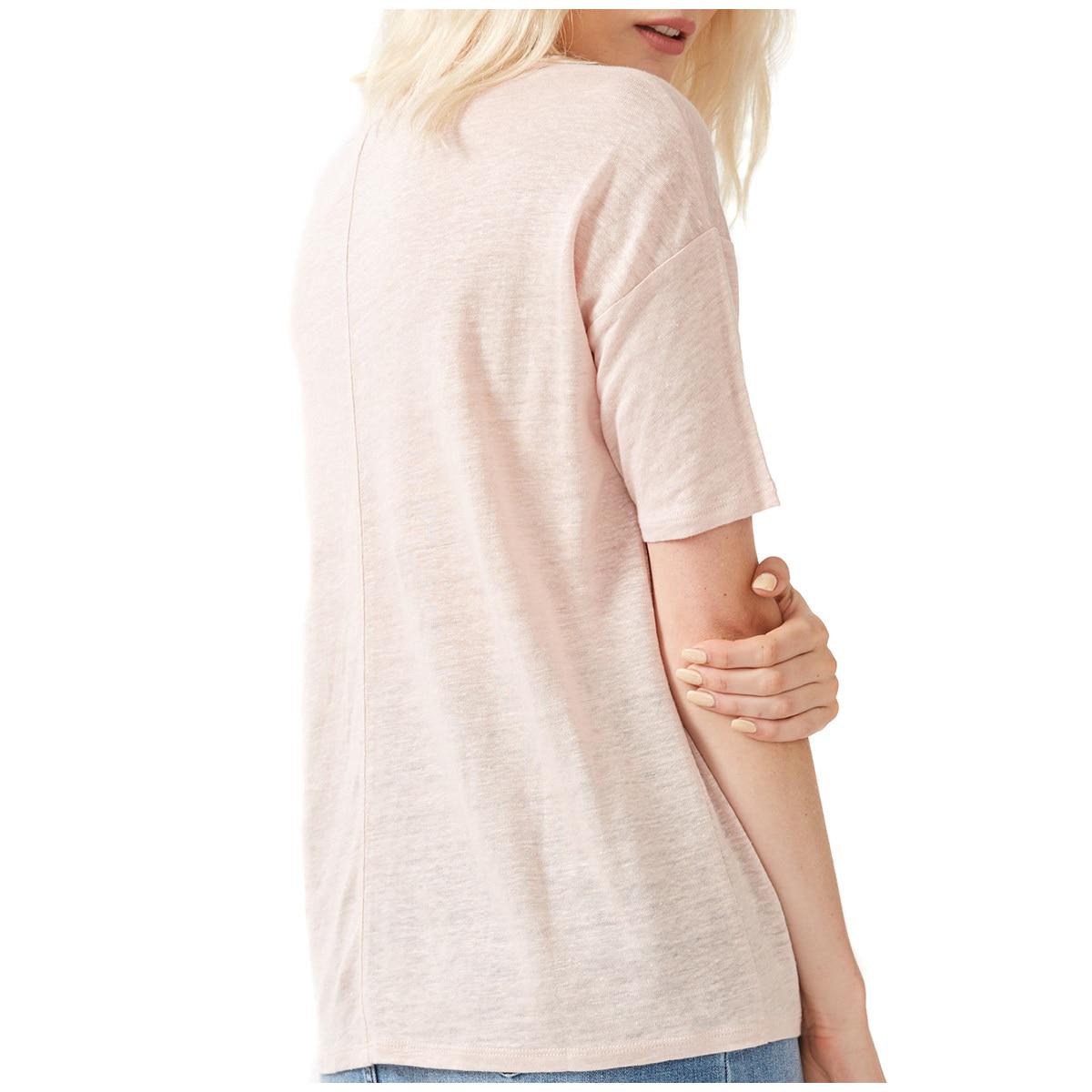 JAG Women's Ava Short Sleeve Linen Tee Pink