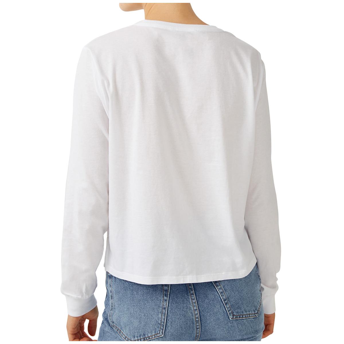 JAG Women's Boxy Pima Long Sleeve Top White