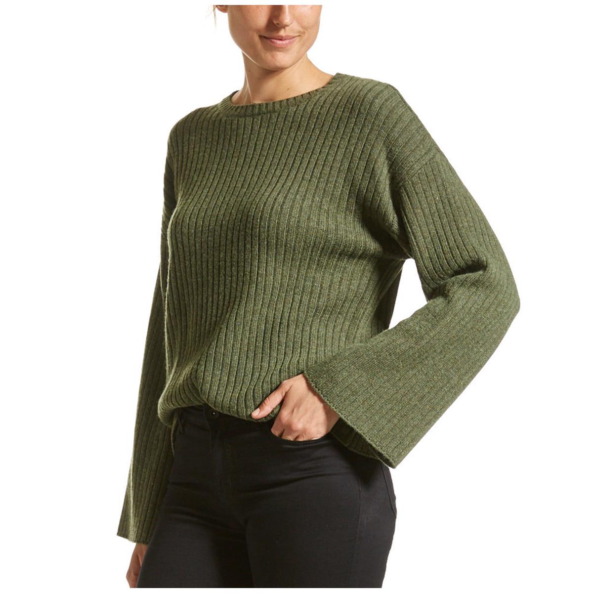 JAG Women's Jenni Crew Sweater Khaki