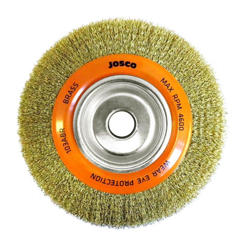 JOSCO 200 x 19mm Crimped Brass Wheel Brush Multi-Bore