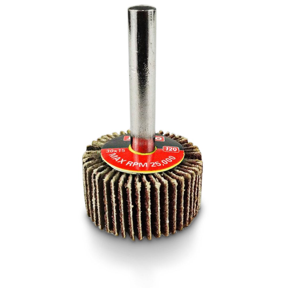 JOSCO 30 x 15mm 120-Grit Mounted Flap Wheel