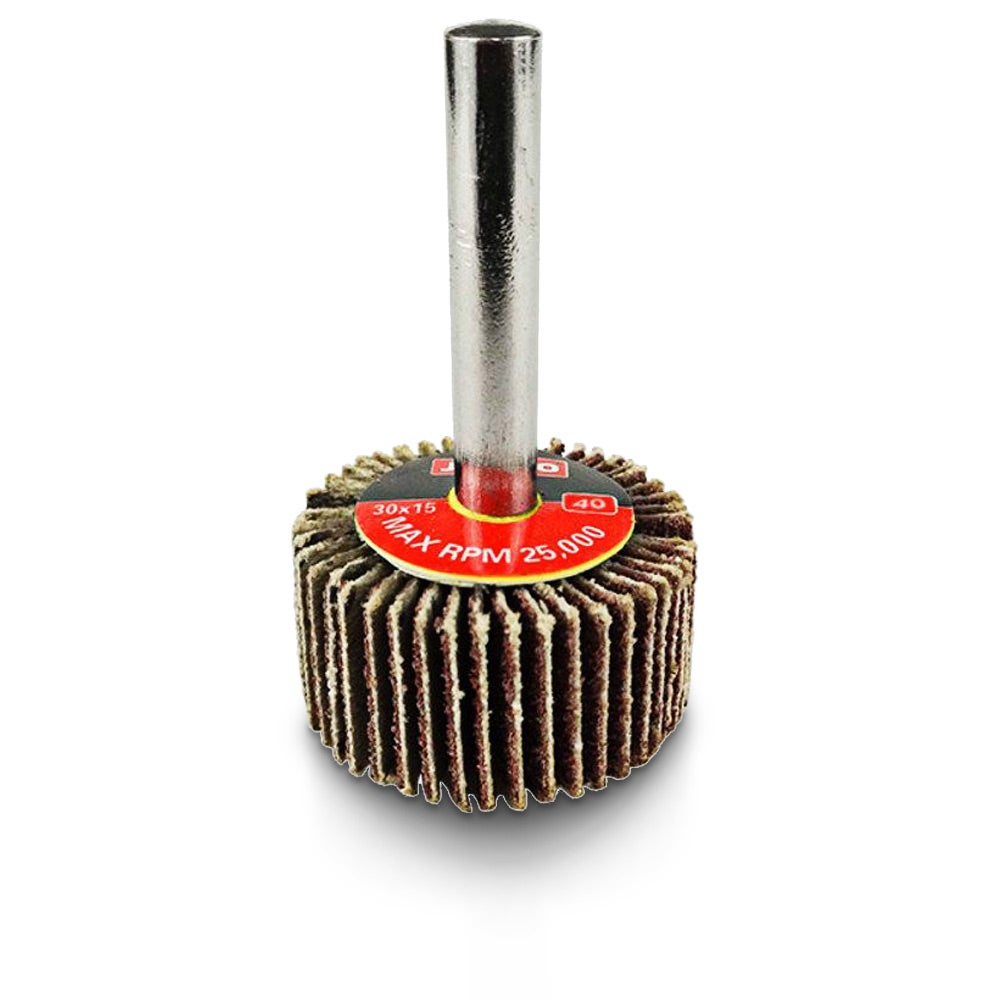 JOSCO 30 x 15mm 40-Grit Mounted Flap Wheel