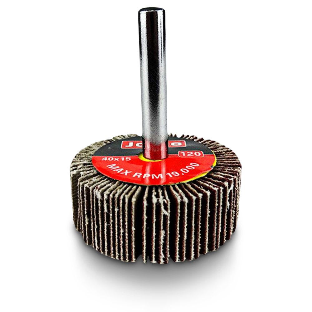 JOSCO 40 x 15mm 120-Grit Mounted Flap Wheel