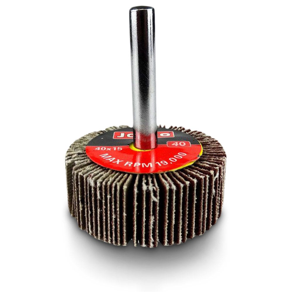 JOSCO 40 x 15mm 40-Grit Mounted Flap Wheel
