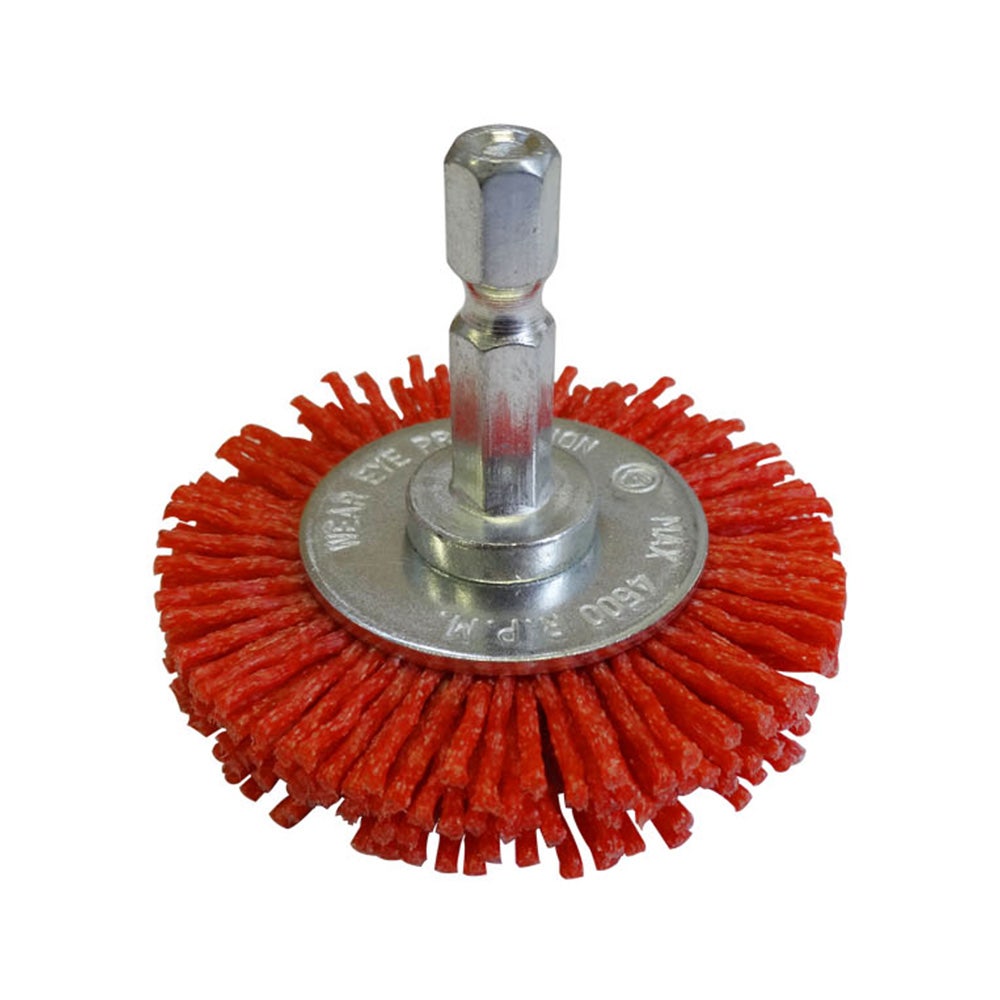 JOSCO 50mm 1 4-Hex Mounted Abrasive Nylon Wheel Brush