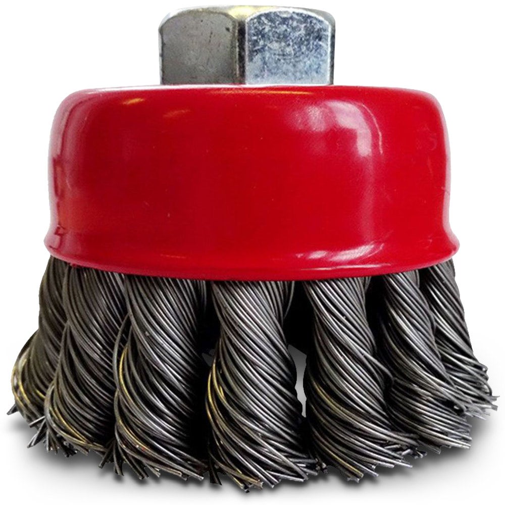 JOSCO 65mm 0.5mm Steel Twist Knot Wire Cup Brush