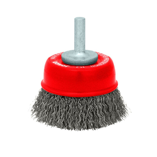 JOSCO 70mm Spindle Mounted HD Crimped Cup Brush 152
