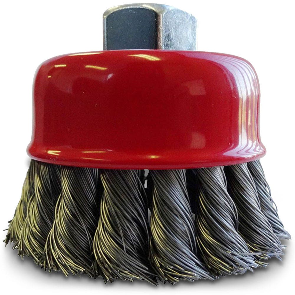 JOSCO 75mm 0.35mm Steel Twist Knot Wire Cup Brush