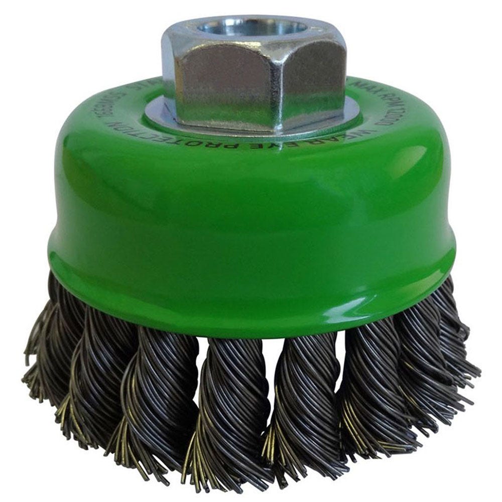 JOSCO 75mm 0.5mm Stainless Steel Twist Knot Wire Cup Brush