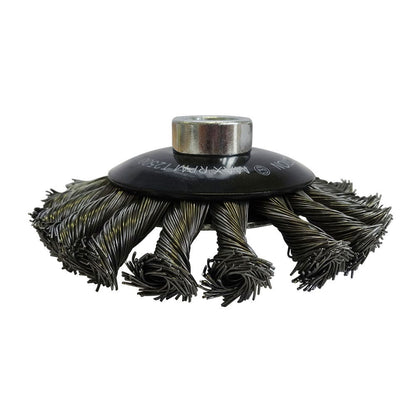 JOSCO BRUMBY 100mm 0.45mm Steel Twist Knot Wire Bevel Brush