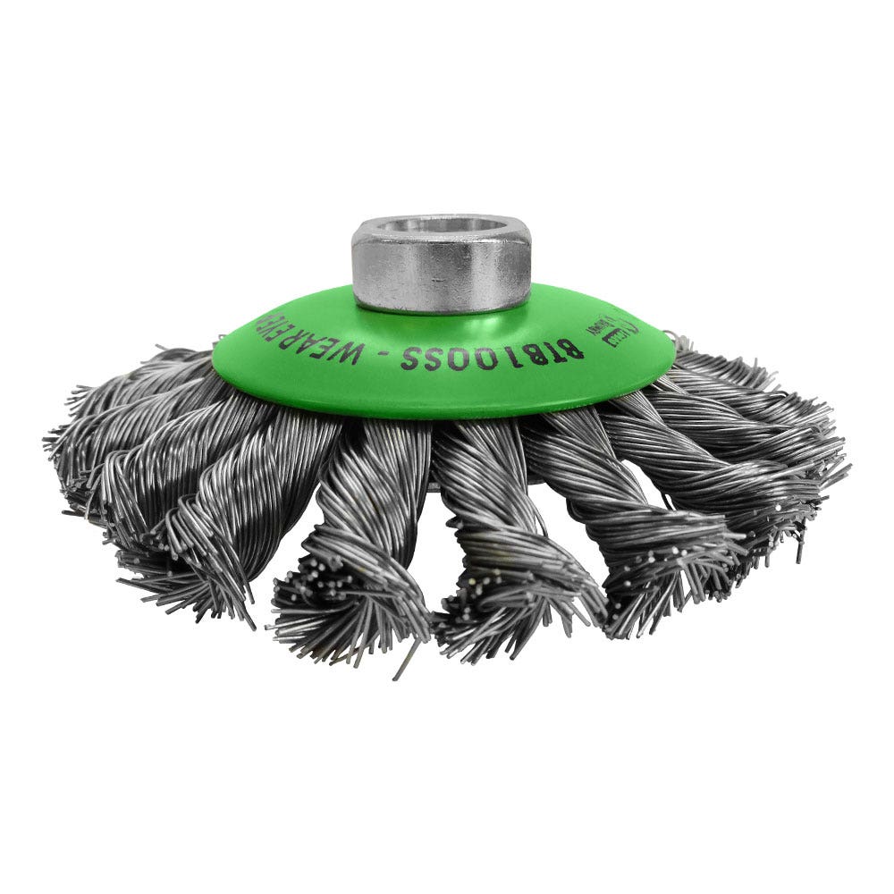 JOSCO BRUMBY 100mm Twistknot Bevel Brush Stainless Steel BTB100SS