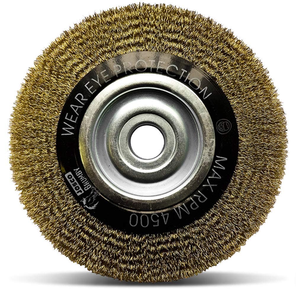 JOSCO BRUMBY 200 x 20mm Multi-Bore Crimped Wire Wheel Brush