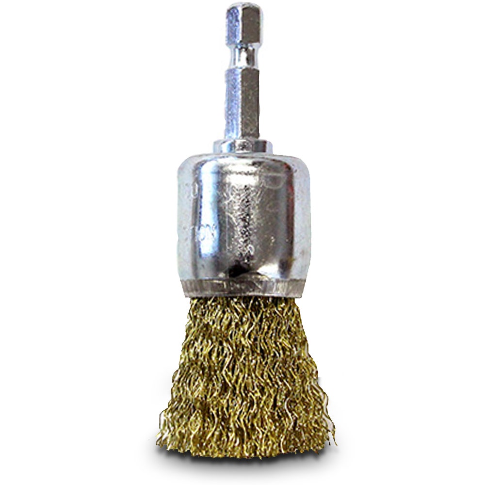 JOSCO BRUMBY 25mm 1 4inch -Hex Crimped Wire Cup Brush