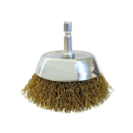 JOSCO BRUMBY 75mm 1 4inch -Hex Crimped Wire Cup Brush