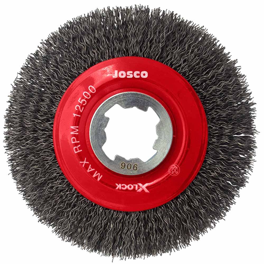 JOSCO X-LOCK 115mm 0.3mm Steel Crimped Wire Wheel Brush
