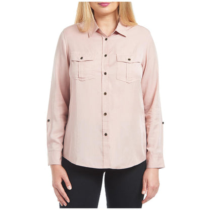 Jachs Girlfriend Long Sleeve Tencel Top Medium Denim