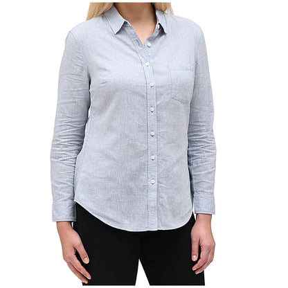 Jachs Girlfriend Women's Linen Shirt Light Blue