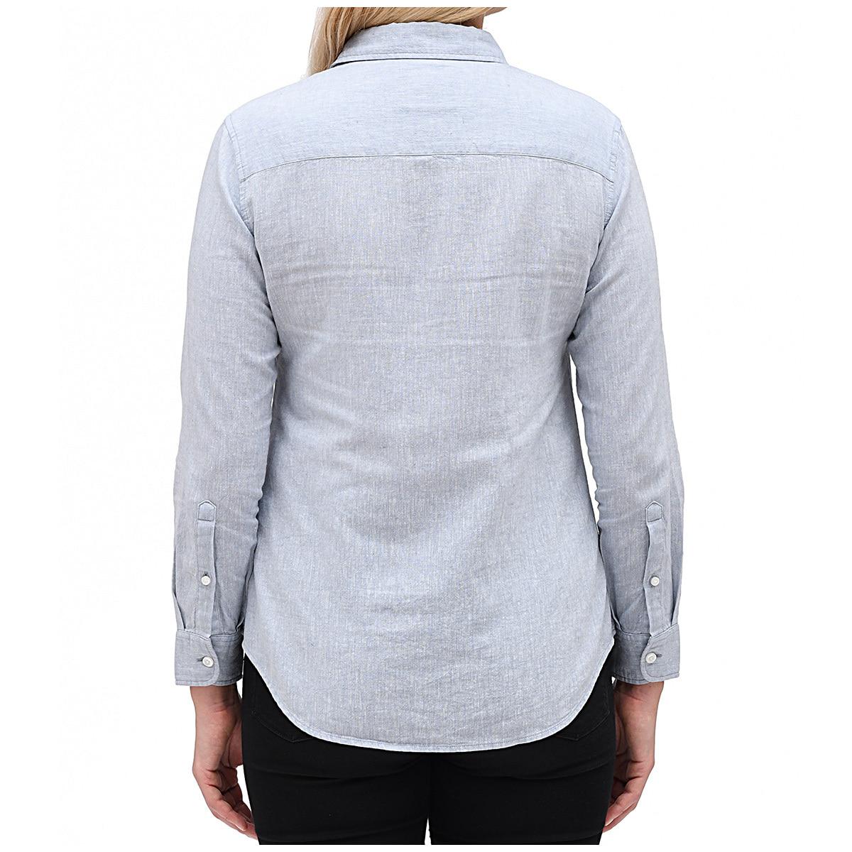 Jachs Girlfriend Women's Linen Shirt Light Blue