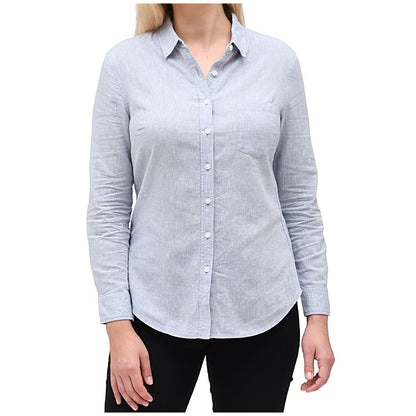 Jachs Girlfriend Women's Linen Shirt Light Blue