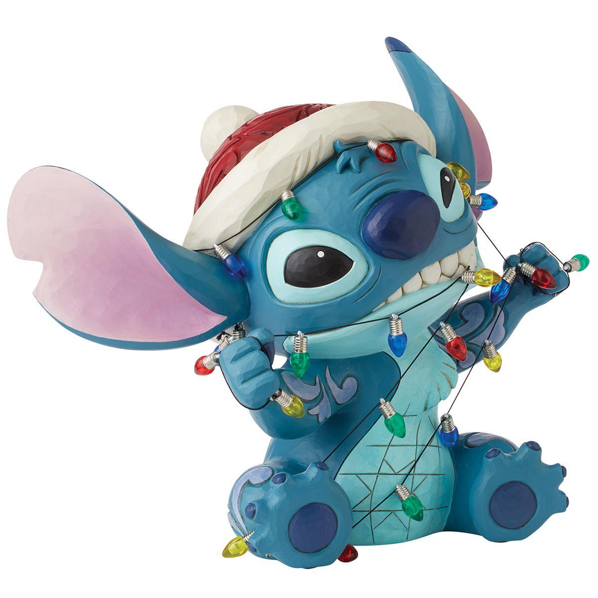 Jim Shore Disney Traditions Stitch Wrapped In Holiday Faux Lights