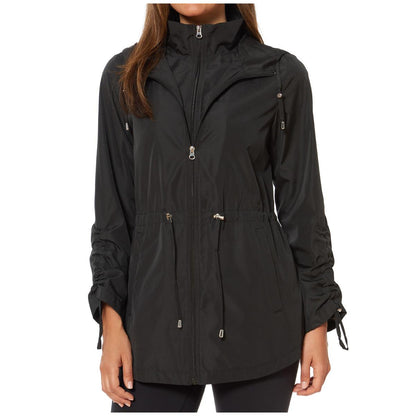 Jones New York Parka in a Pocket Navy Dot